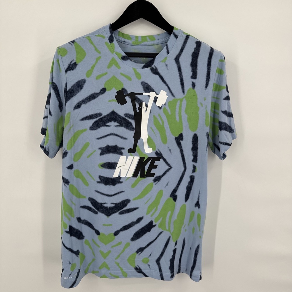 Nike Dri-Fit Tie Dye T-Shirt CrossFit Powerlifting Gym‎ Men's Size Large
